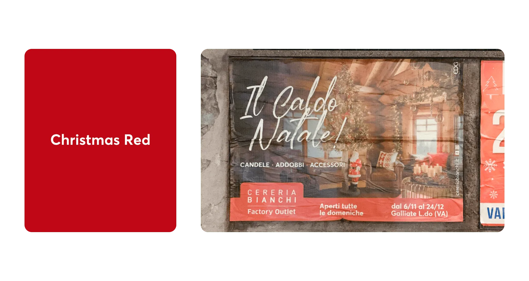 Materiale advertising per Cereria Bianchi: campagna natalizia e materiali grafici per storico brand della cera