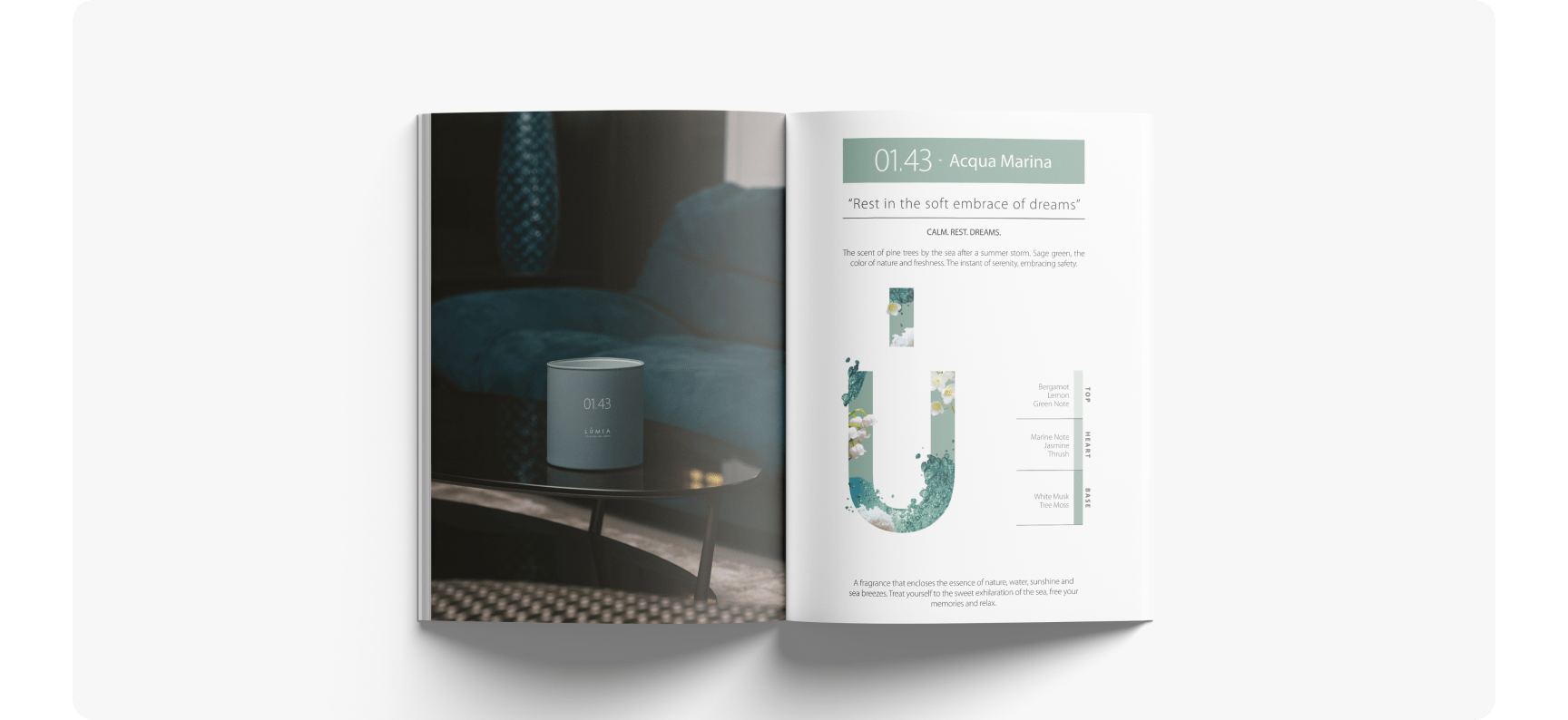 Pagina istituzionale per Lumia: art direction ed editorial design per collezioni home fragrance
