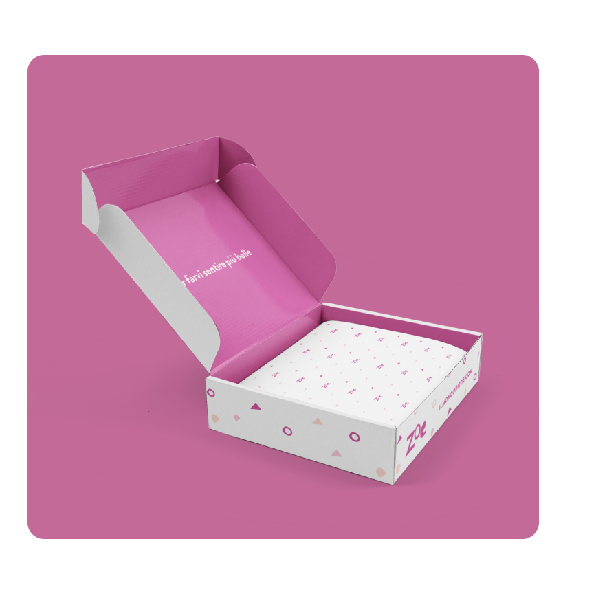Applicazione del brand per Zoe: brand identity, packaging e contenuti per beauty e lifestyle e‑commerce
