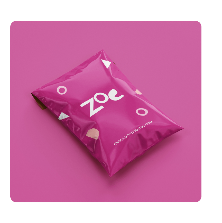 Asset di campagna per Zoe: brand identity, packaging e contenuti per beauty e lifestyle e‑commerce